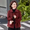 Abrigo de lana de otoño para madres petite, elegante abrigo de lana doble faz para mujeres, prenda exterior de primavera y otoño para mujeres de mediana edad y mayores