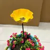 Nuevo Producto Palo de Jardín de Flor de Metal Hecho a Mano Alimentador de Pájaros de Flor de Metal Hecho a Mano
