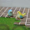 Mini Jaula de Pájaros de Hierro Hueca Adorno para Jardín Plantas Decoración DIY Accesorio de Simulación