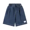 Ropa Infantil Dk 26 Verano Estilo Japonés Retro Pantalones Cortos de Mezclilla para Niñas y Niños, Pantalones de Cinco Puntos Casuales y Elegantes para Niños Pequeños y Mayores