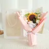 Día Nacional Ramo de Girasol Tejido Hilo Flor Artificial Regalo Acrílico Flor Eterna Souvenir Venta al por mayor transfronteriza