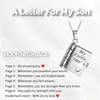 Collar de Acero de Titanio, Popular en Europa y América, Collar con Forma de Libro de Carta de Amor Grabada, Collar con Forma de Sobre de Carta de Amor Abrible, Cadena para Clavícula