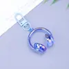 Llavero de Auriculares Estéreo de Caramelo Colorido Acrílico Colgante Popular Personalizado de Auriculares Decoración para Teléfono Móvil Mochila
