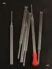 Herramienta para colorear esmalte cloisonné Gotero de vidrio Paja Cabeza roja Punto de plástico Tubo azul