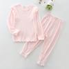 Traje de pantalón de manga larga para niños bebé niña 100 algodón ropa para aire acondicionado delgada camisa básica ropa para el hogar fabricantes venta al por mayor