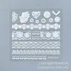 Pegatinas de uñas de alivio transfronterizas Pegatinas de uñas japonesas Pegatinas de uñas explosivas Pegatinas de uñas de encaje blanco y negro Venta al por mayor
