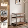Prateleira de Armazenamento Multicamadas para Colocar Pratos ao Lado da Mesa de Jantar, Adequada para Restaurantes de Fondue, Espetinhos e Churrasco, com Design de Fundo Aberto para Armazenamento na Sala de Estar e Cozinha