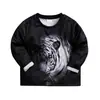 Sudadera de Manga Larga para Niño, Primavera y Otoño, Bebé, Estampado de Tigre y Tiranosaurio Rex, Ropa Infantil Transfronteriza, Estilo Europeo y Americano