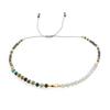 Pulsera de cuentas de arroz sencilla y moderna europea y americana, pulsera de la amistad tejida a mano, pulsera pequeña para mujer de cuentas doradas y piedras semipreciosas