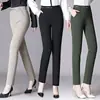 9229 calça legging de outer wear de primavera mãe mulheres de meia-idade mulheres de meia-idade e idosas calças cintura alta elástico elástico all-match skinny