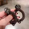 Elástico de Cabelo Quadrado Versátil Estilo Coreano com Pedras de Diamante, Elástico de Cabelo Fio de Telefone para Mulheres, Corda de Cabelo Grossa Durável de Alta Qualidade, Alta Elasticidade Novo Modelo