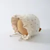 Gorro para Bebé y Niño Pequeño, Nuevo Estilo Primavera y Otoño, Sombrero de Princesa Floral para Bebé Niña con Protección Solar y Cintas para Atar con Protección para las Orejas