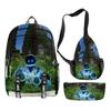 Astro Bot Universo Robô 3D Novo Produto Impressão Digital Transfronteiriça Mochila Escolar Mochila Estojo de Lápis Bolsa de Ombro