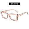 Nueva moda Europea y Americana anti luz azul espejo plano tendencia transfronteriza forma cóncava armazón de gafas personalidad armazón de gafas para mujer