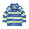 Camiseta de Manga Larga para Niños 2023 Otoño Nueva Camisa Polo Rayada Camiseta de Manga Larga para Bebés Niños Ropa Infantil de Comercio Exterior Transfronterizo