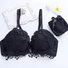 Conjunto de Sujetador con Aros Bordado para Niña Pecho Pequeño Push-Up Sexy Espalda Hermosa con Moño Lencería para Mujer