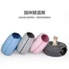 Nido de gato de fieltro transpirable Casa para gatos de cuatro estaciones Agujero perforado Cueva para gatos Cerrado con cremallera Juguete Túnel para gatos Nido de gato tipo dona