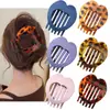 Horquilla Nueva Plana Hueca Amor Transfronteriza para Mujer Moda Amazon Pinza de Agarre para Cabello en la Parte Posterior de la Cabeza Pinza de Tiburón Accesorios para el Cabello