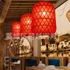 Candelabro de linterna de bambú, luces de cadena para exteriores envueltas en tela estilo antiguo japonés, linternas estilo chino para restaurantes de hot pot