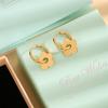 Pendientes de pétalos de acero de titanio Mori joyería femenina al por mayor moda simple pendientes de acero inoxidable fábrica directa exclusivo transfronterizo