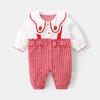 Bebê 2025 Primavera Novo Estilo Bebê Menina Super Fofo Roupa de Body Recém-Nascido Regata Camiseta Escalada 3055