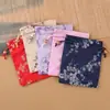 Bolsa doble práctica de brocado para joyería, regalo de joyería, bolsa de brocado, bolsa pequeña de tela, pulsera de cuentas de Buda, bolsa de embalaje con texto, venta al por mayor