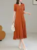 Vestido de Verano para Mujer Estilo Miyake con Acabado de Alta Gama, que Disimula el Vientre, Corte Holgado, Escote en V Adelgazante, Vestido con Flecos de Perlas, Elegante Vestido de Corte A
