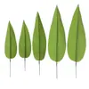 Hojas artificiales pequeñas hojas de plátano viajeras accesorios para arreglos florales de boda decoración de fiesta con globos fábrica de hojas artificiales al por mayor canna