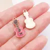 Aleación de Goteo de Aceite Accesorios para Instrumentos Musicales Piano Guitarra Llavero Pulsera Collar Colgante Hecho a Mano DIY