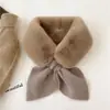 Bufanda de Invierno para Mujer Color Sólido Joker Bufanda Pequeña Bufanda Cruzada Bufanda Tejida Cuello Falso Bufanda Triangular Bufanda de Lana Coreana