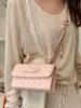 Shuai Mijia 2026 Verano Nuevo Bolso Cuadrado Pequeño para Viaje Diario Bolso de Hombro con Cadena Bolso Cruzado Bolso de Mano Acolchado Bolso de Lazo