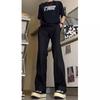 Pantalones Cleanfit Negros para Hombre Verano Cintura Alta Look Adelgazante Pantalones Majira Rectos Drapeados Vibe Pantalones Bootcut