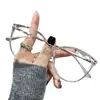Armazón de Gafas Súper Ligero Retro Estampado de Leopardo Ojo de Gato para Mujer Miopía Se Puede Montar con Graduación Cara Cuadrada Redonda Cara Lisa Ovalada Montura de Ojo Carey