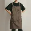Delantal Japonés de Estilo Coreano con Múltiples Bolsillos, Impermeable, Secado Rápido, Moderno, para Adultos, Resistente al Aceite, Duradero, con Correas, Ligero, Transpirable, Tienda de Fábrica
