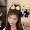 Grampo de cabelo estilo coreano com laço de camélia, grampo de cabelo feminino para combinar com a parte de trás da cabeça, grampo de cabelo estilo Chanel, acessórios para cabelo