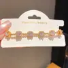 Pulseira com fecho quadrado de zircônia banhada a ouro 18k real, estilo corte vintage, luxo leve, sensação de alta qualidade, joia versátil