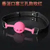 Amor a largo plazo para parejas, productos eróticos para adultos, bondage alternativo, juguetes sexuales para la cama, bola de boca SM, mordaza de silicona para la boca, accesorios, juguetes de restricción bucal