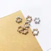 6 Espaçadores em Liga com Formato de Flor com Zircônia em Ambos os Lados, Pulseira de Cristal de Ágata DIY Joias Acessórios de Flor Atacado