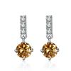 Corea del Sur nuevos aretes de moissanita de imitación borla aretes simples temperamento gota para la oreja personalidad aretes que combinan con todo aretes aretes