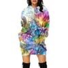 2025 Transfronteiriço Amazon Europeu e Americano Roupas Femininas Outono Novo Moletom Estampado Feminino com Capuz Casual Solto Top