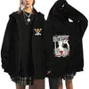 2025 Invierno Hzw Nuevo Luffy Anime Periférico Sudadera con Cremallera Bidimensional Otoño e Invierno Chaqueta de Forro Polar Cosplay