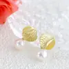 Pavilhão Nafu Joias de Prata Atacado Brincos Clássicos Elegantes de Prata Esterlina 925 Pérola Barroca Natural Brincos da Moda Banhados a Ouro
