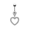 Getta Europeo y Americano transfronterizo alas en forma de corazón anillo para el ombligo uña para el ombligo alas de ángel ombligo acero inoxidable anillo para el ombligo