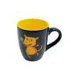 Taza de Cerámica con Esmalte de Doble Color Color Caramelo Impresión de Logo Taza de Café Barriga de Tambor Sudeste Asiático Taza de Comercio Exterior Taza de Regalo