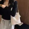 Bolsa de mano tejida de alta calidad para mujer, nuevo modelo 2026, gran capacidad, adecuada para el trabajo y los desplazamientos, se puede llevar al hombro o cruzada
