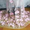 Tela de encaje con cuentas bordadas tridimensionales multicapa color rosa carne, ideal para ropa, faldas, vestidos de novia, accesorios de bricolaje