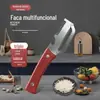 Descascador de Aço Inoxidável Faca para Descascar Frutas com Cabo de Madeira para Batatas, Alface, Cana-de-Açúcar Ferramenta de Cozinha Gadget de Descascar