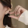 Pendientes de Plata de Ley S925 para Nariz para Mujer, Clips para Oreja Simples Estilo Coreano, Accesorios para Oreja Versátiles de Nicho para Viajes Diarios al Trabajo al por Mayor