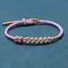 Pulseira de corda de náilon fino tecido 3mm vermelho flor de pêssego pode ser faça você mesmo uso livre acessórios de joalheria moda nacional corda de mão