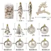 Decorações de Bolas de Natal em Estoque, Pacote de Presente com Bolas Brilhantes, Decorações de Janela, Bolas Penduradas Pintadas, Conjunto de 30 Peças, Enfeites de Árvore de Natal